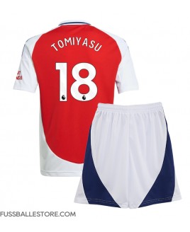 Günstige Arsenal Takehiro Tomiyasu #18 Heimtrikotsatz Kinder 2024-25 Kurzarm (+ Kurze Hosen)